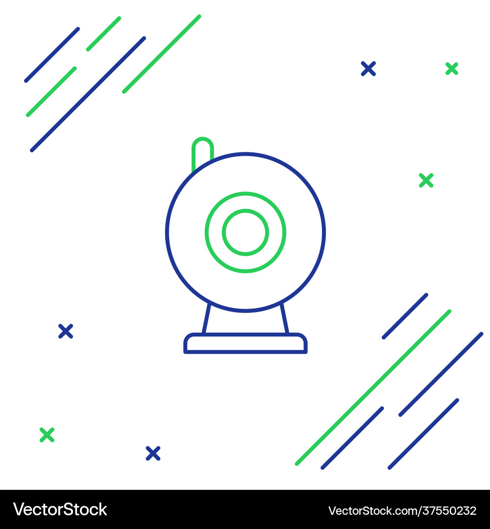 Line web camera icon isolated on white background Line web camera icon isolated on white background vector image