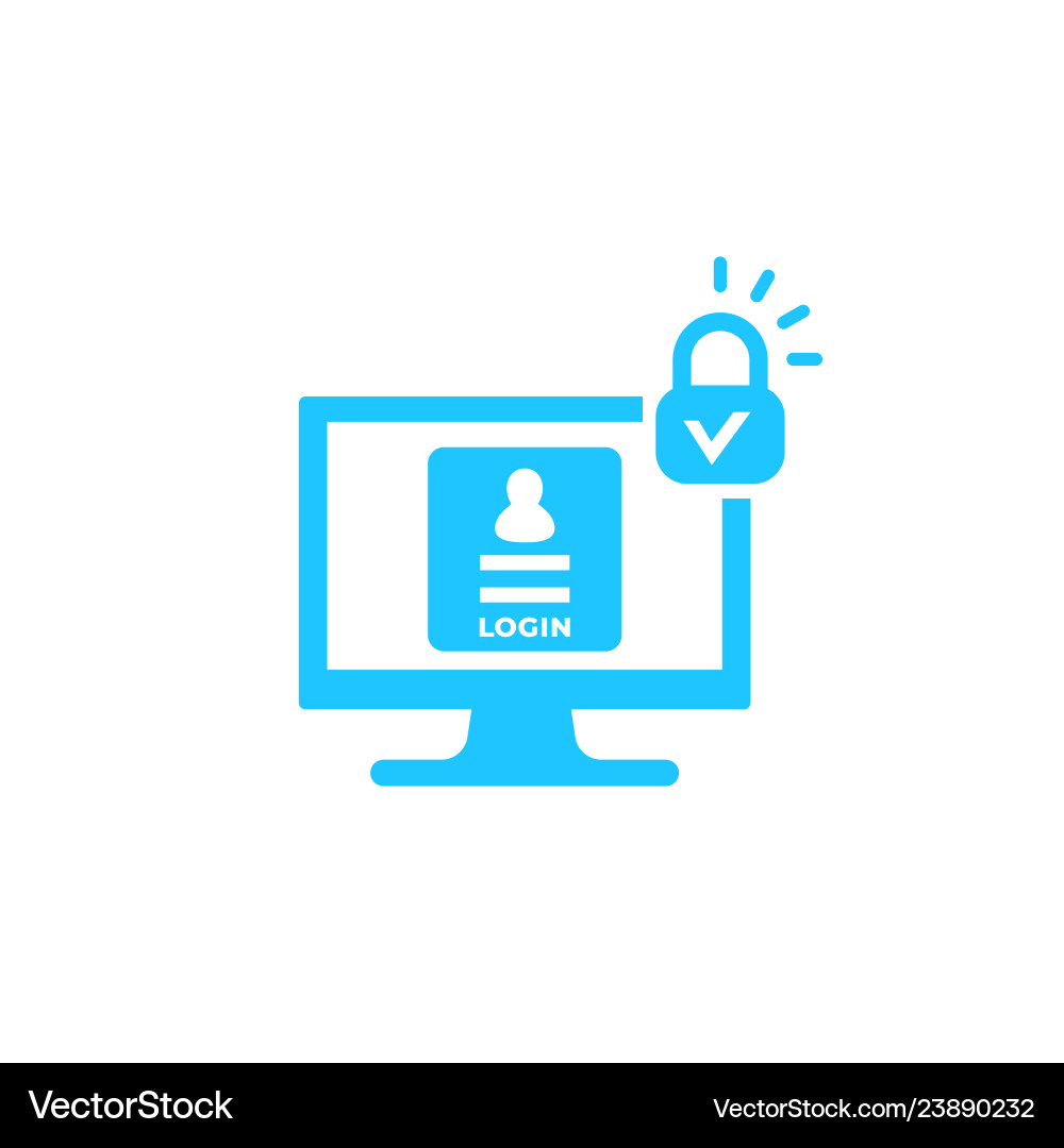 Login secure authentication icon Login secure authentication icon Vector Image
