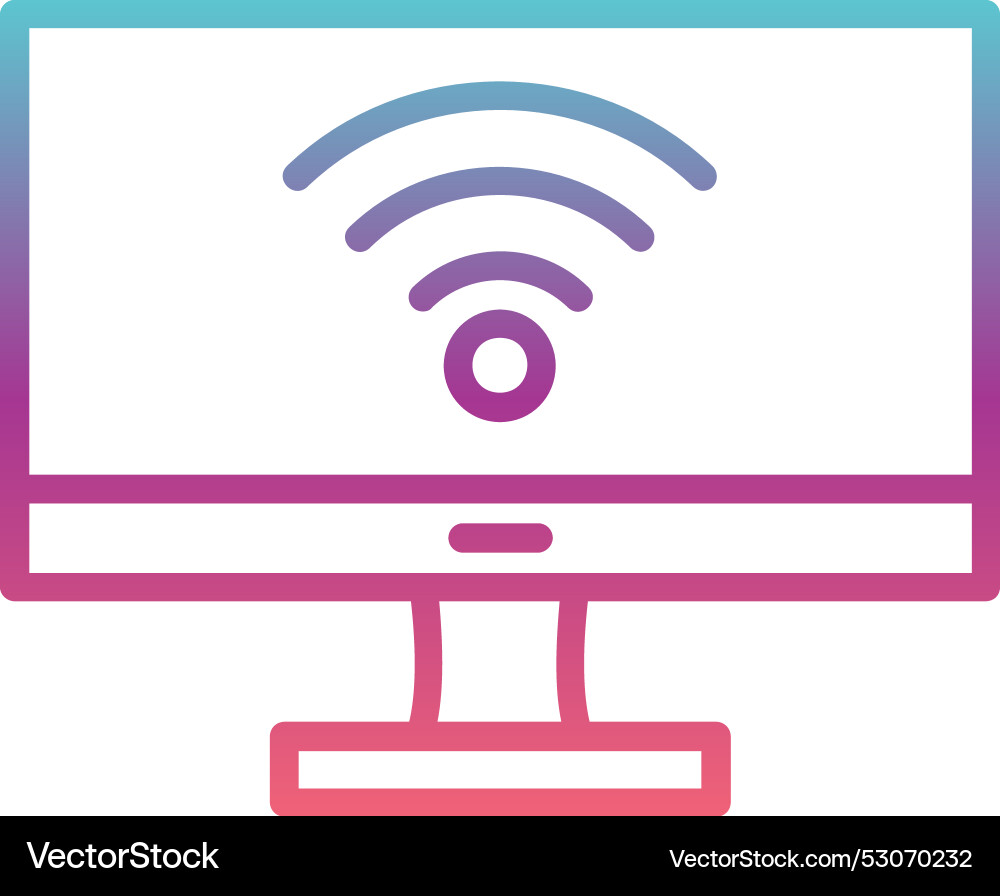 Monitor line gradient design Vector Image