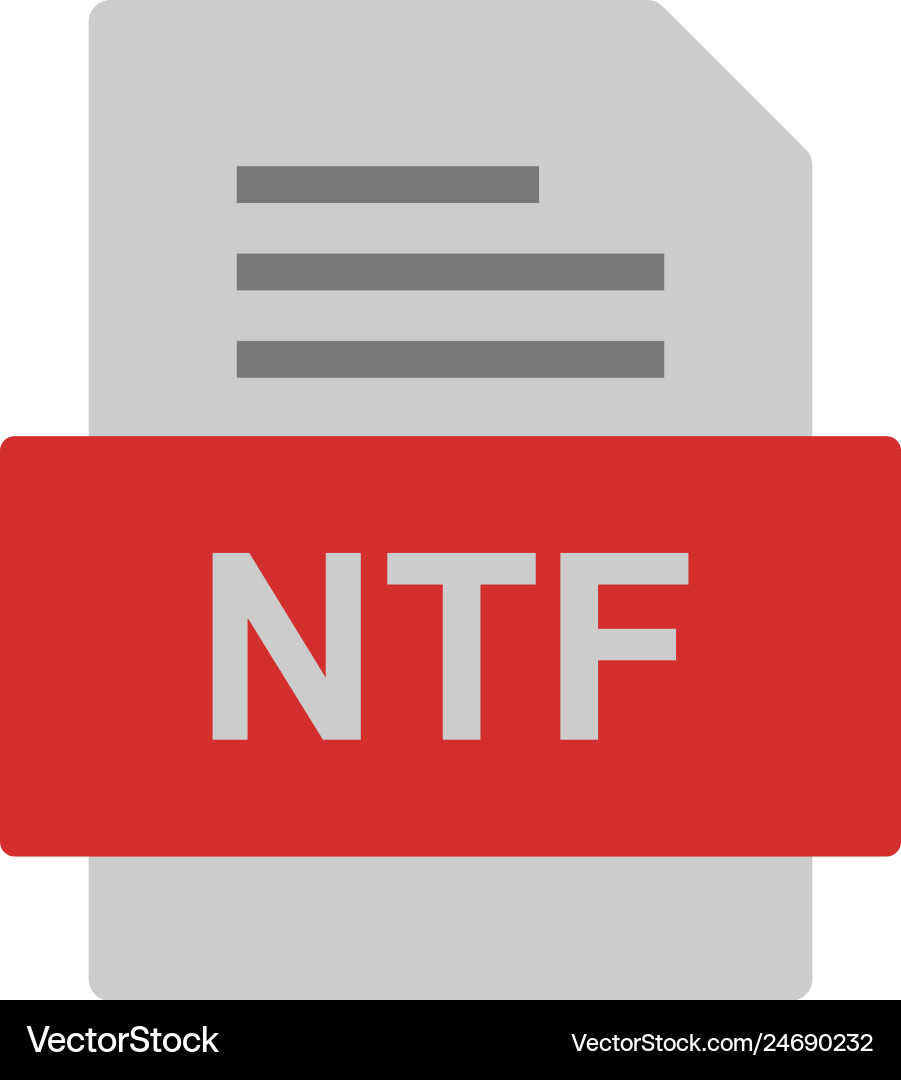 Ntf file document icon vector image