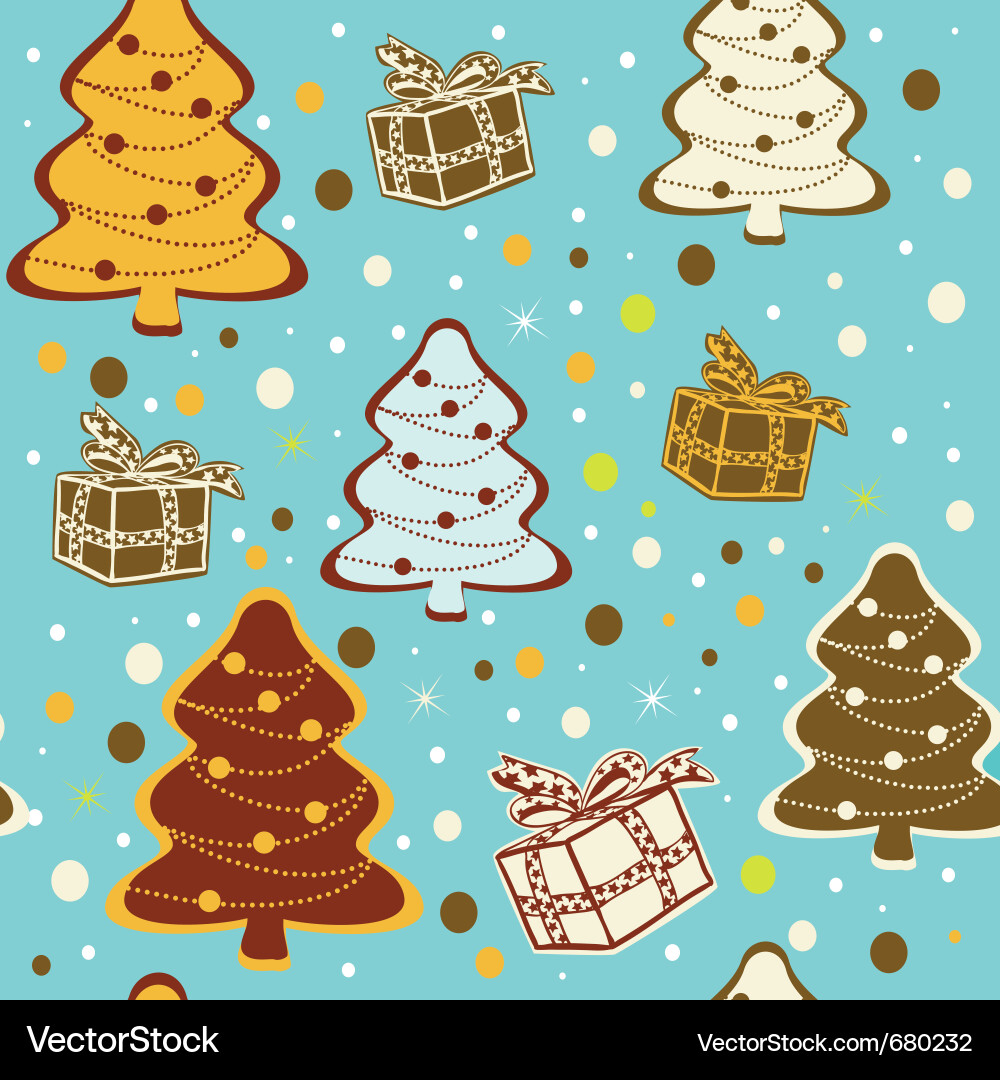 Seamless christmas background Vector Image