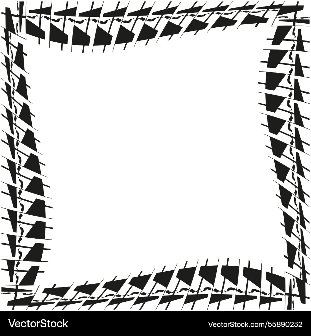 Spike frame icon black symbol angular line shape vector image