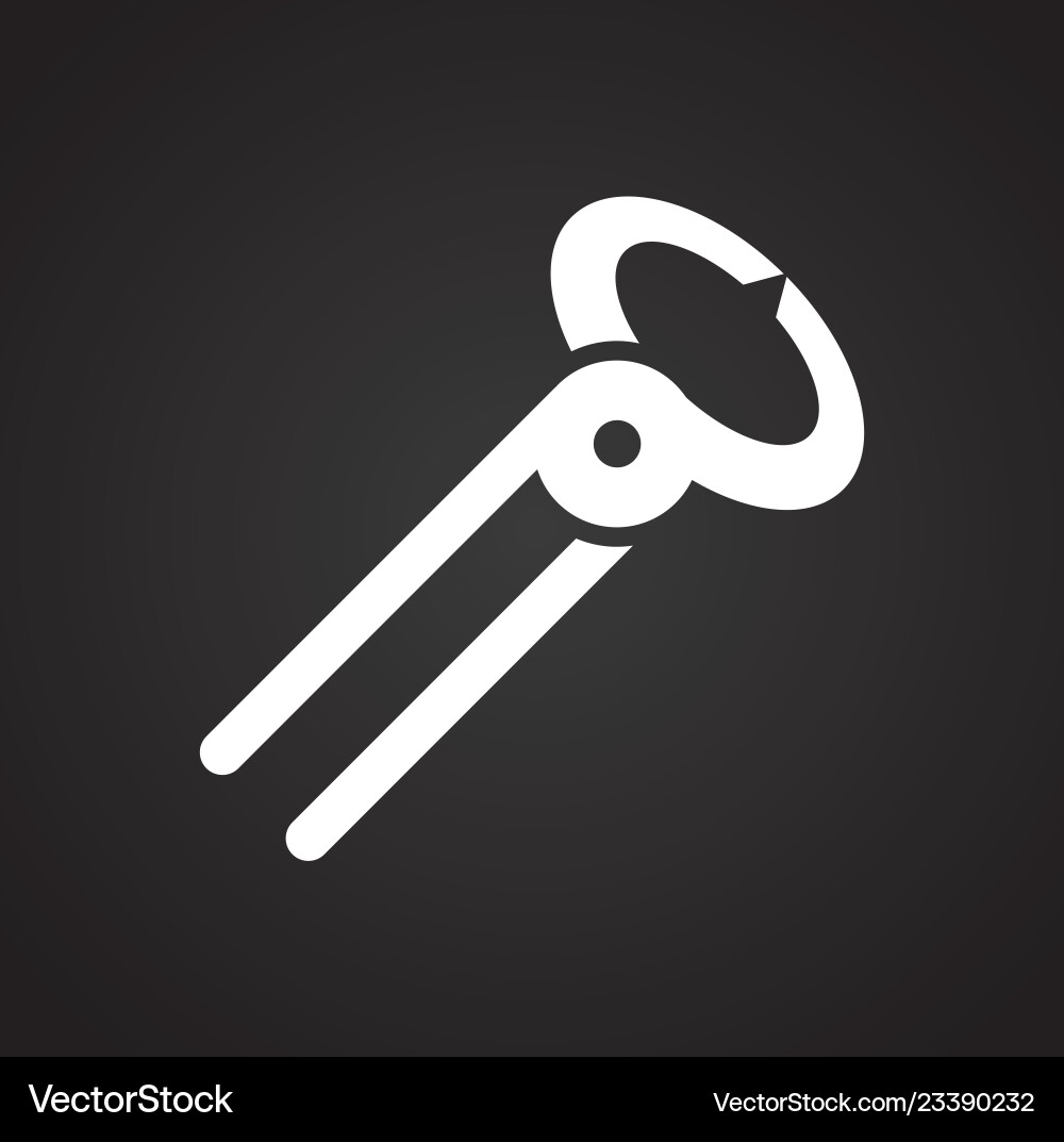 Tool icon on black background for graphic and web Tool icon on black background for graphic and web Vector Image