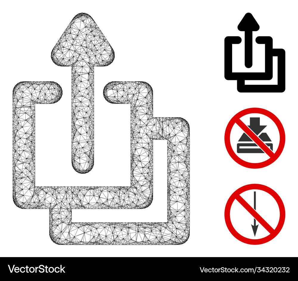 Uploads polygonal web mesh Uploads polygonal web mesh vector image