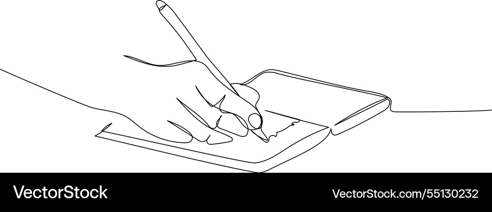 Write in a notebook take notes book textbook vector image