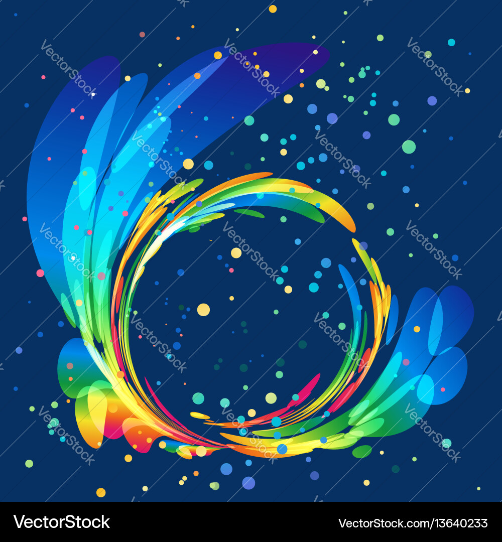 Abstract Colored Round Element vector image