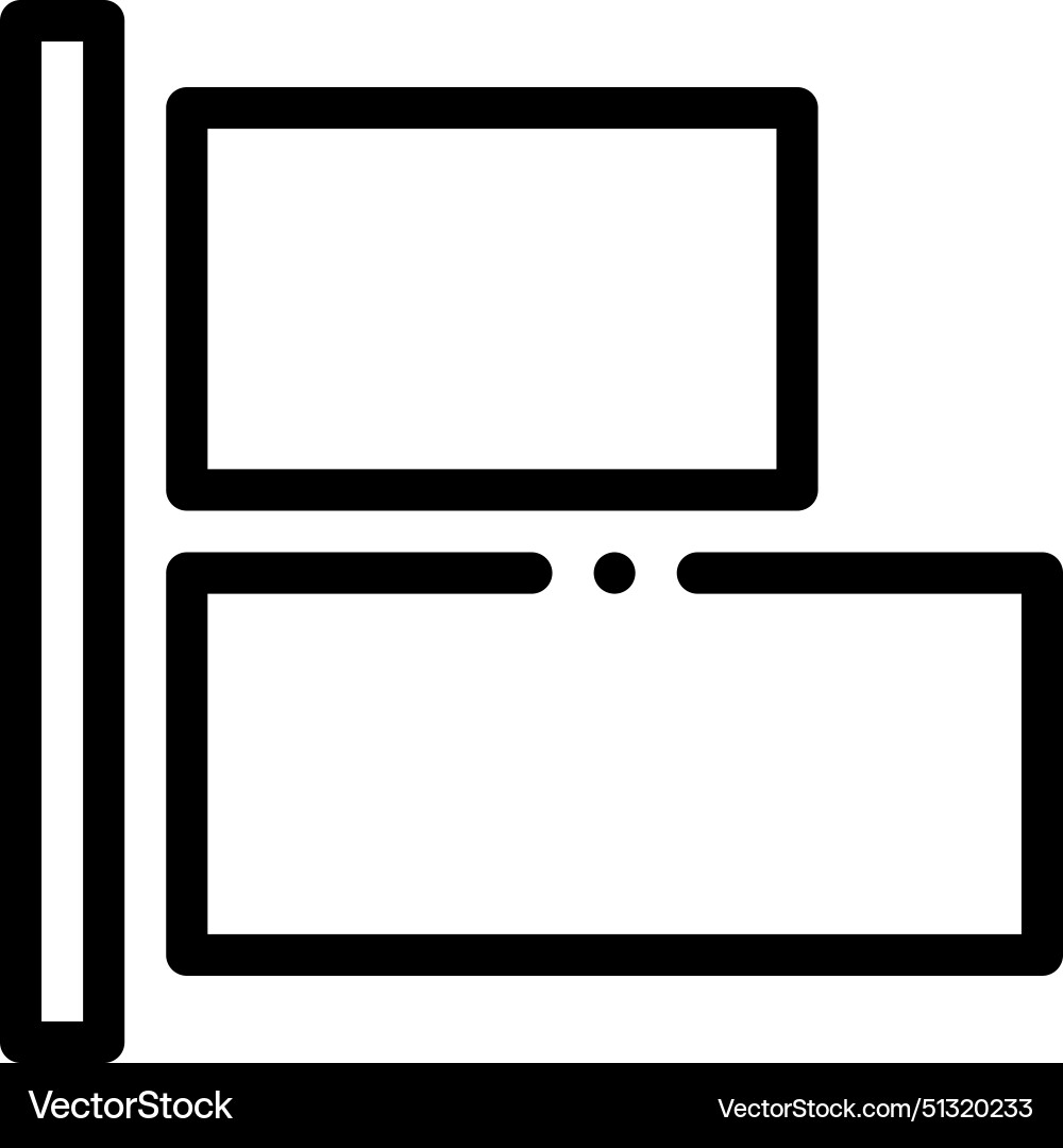 Align objects icon thin linear style design Align objects icon thin linear style design vector image