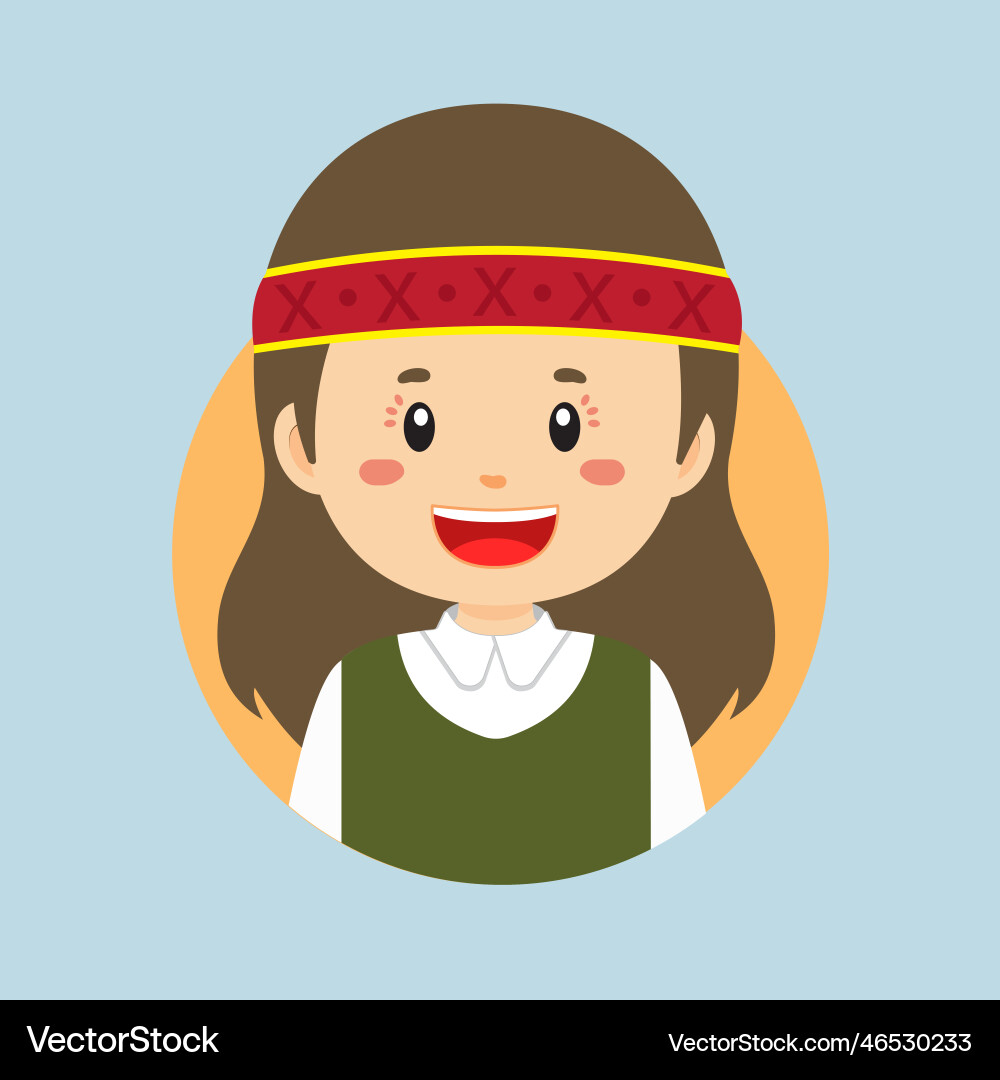 Avatar of a latvian character vector image