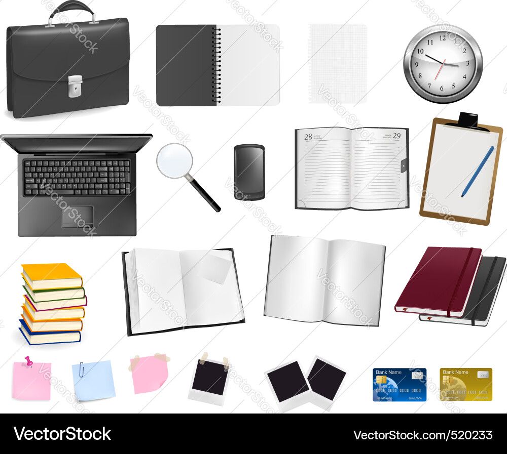 Big set of business elements Vector Image