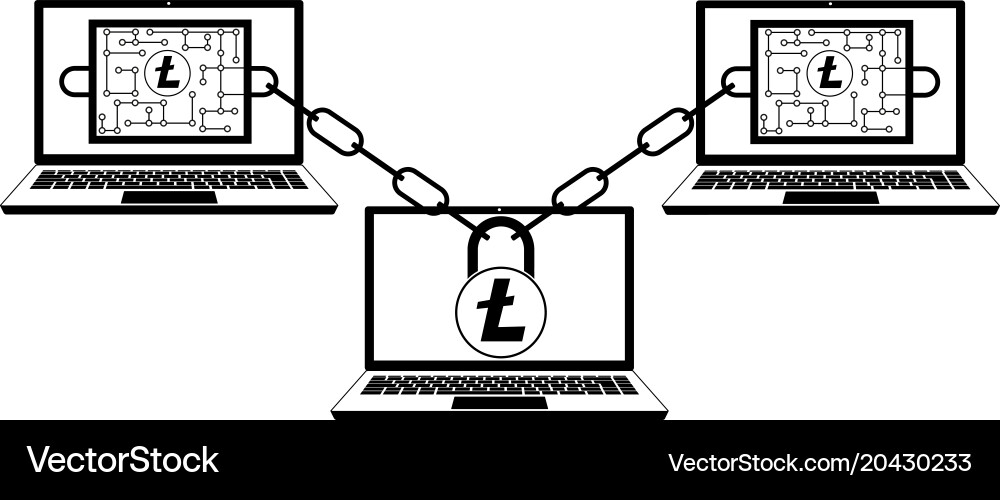 Blockchain Block Code vector image