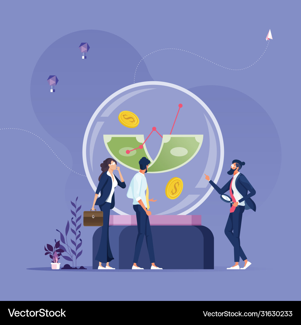Business Forecasting: Crystal Ball Vision Vector Image