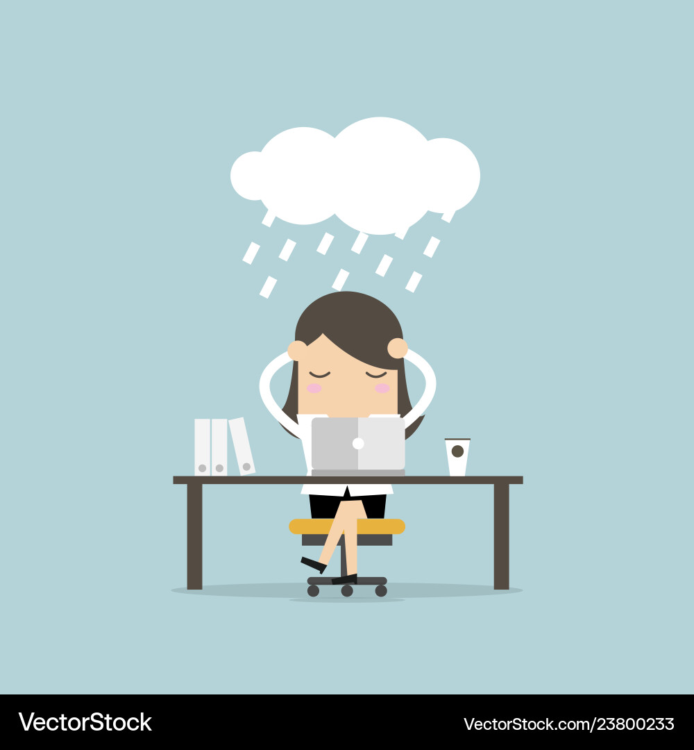 Businesswoman strain Businesswoman strain vector image
