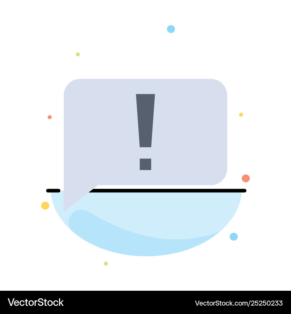 Chat error basic ui abstract flat color icon Chat error basic ui abstract flat color icon vector image