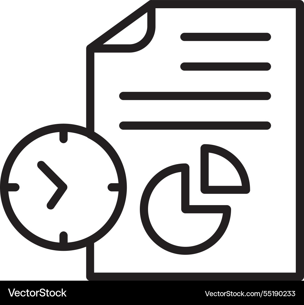 Data analysis line icon design vector image