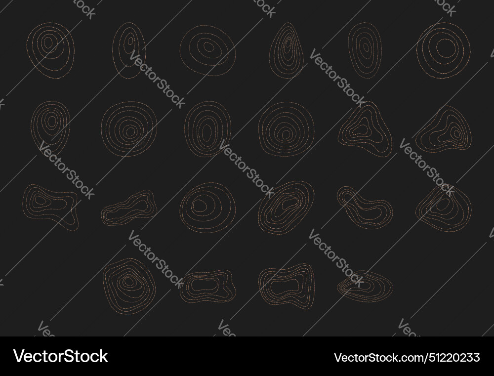 Doodle boho minimal concentric line circle set Doodle boho minimal concentric line circle set vector image