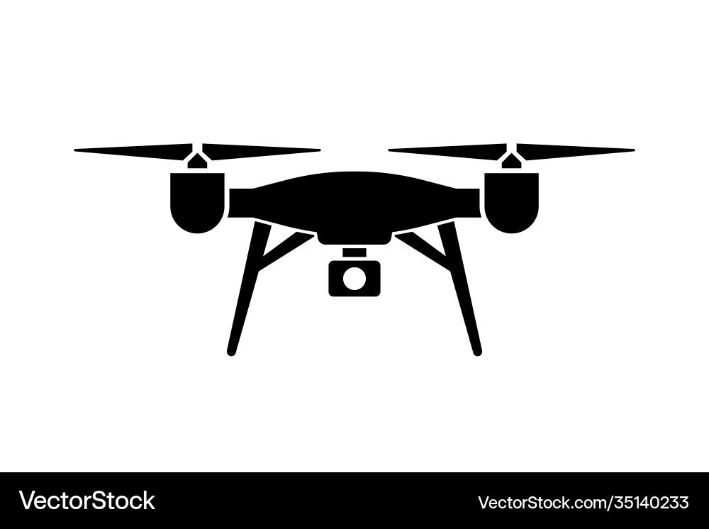 Drone quadcopter icon isolated element action Vector Image