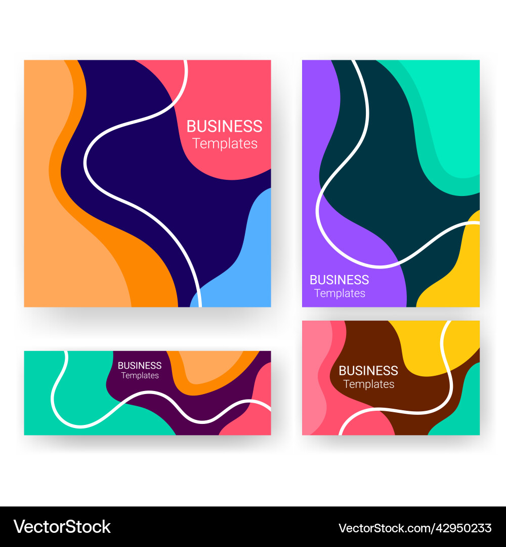 Flat color wave texture patterns business Vector Image