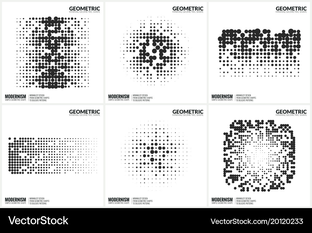 Geometric Halftone Patterns vector image
