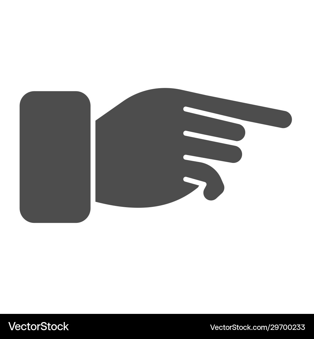 Index pointer solid icon judgment forefinger Index pointer solid icon judgment forefinger vector image