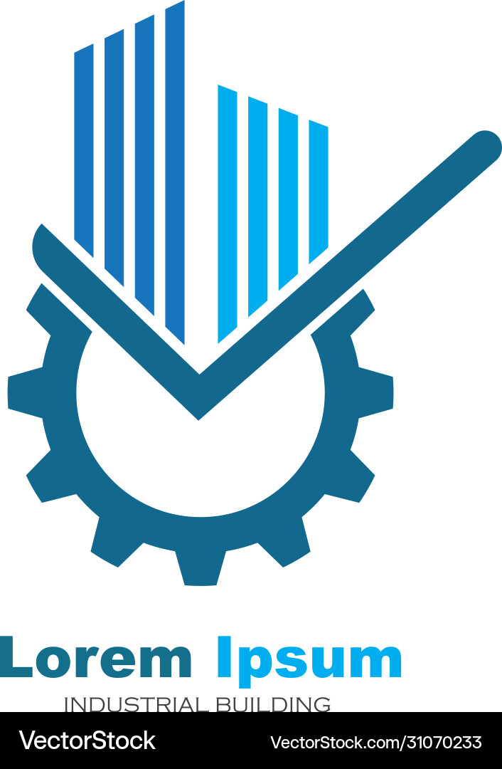 Industrielles Bauwerk Logo-Ikone Industrielles Bauwerk Logo-Ikone vektorbild