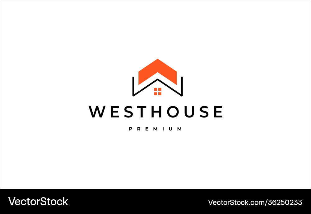 Letter w home logo design vector image