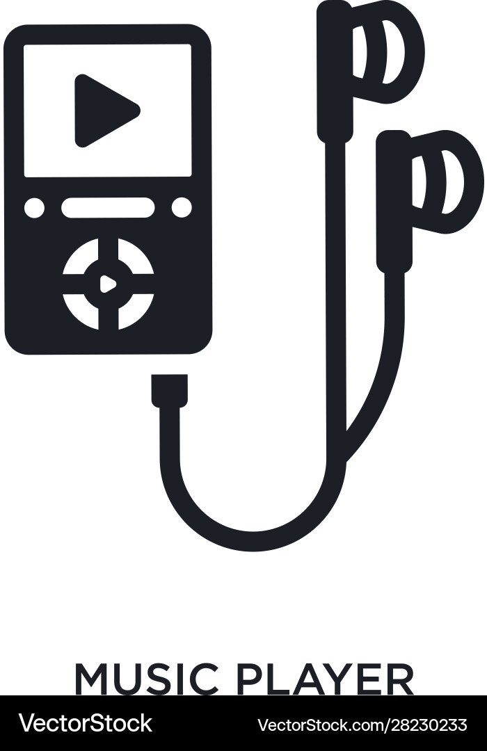 Music player isolated icon simple element from Vector Image