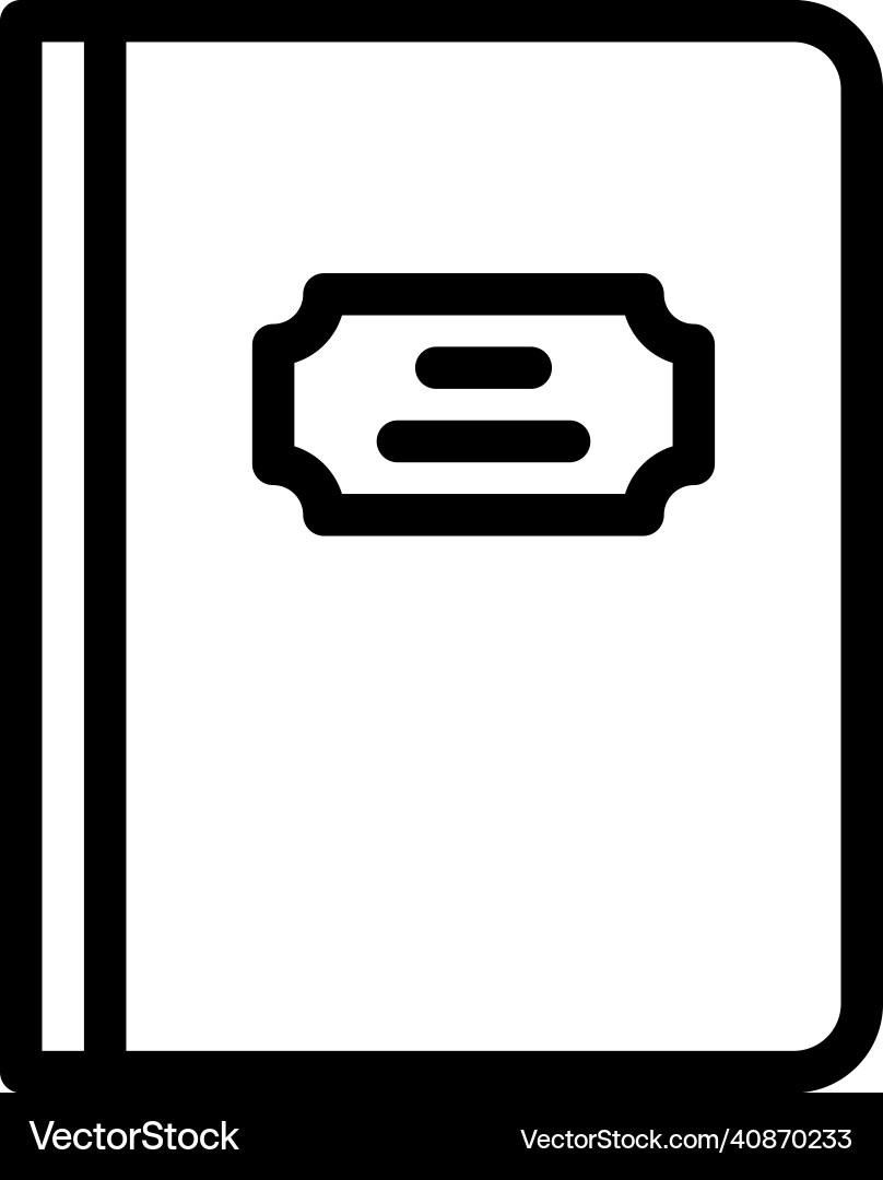 Notebook for notes line icon Notebook for notes line icon vector image