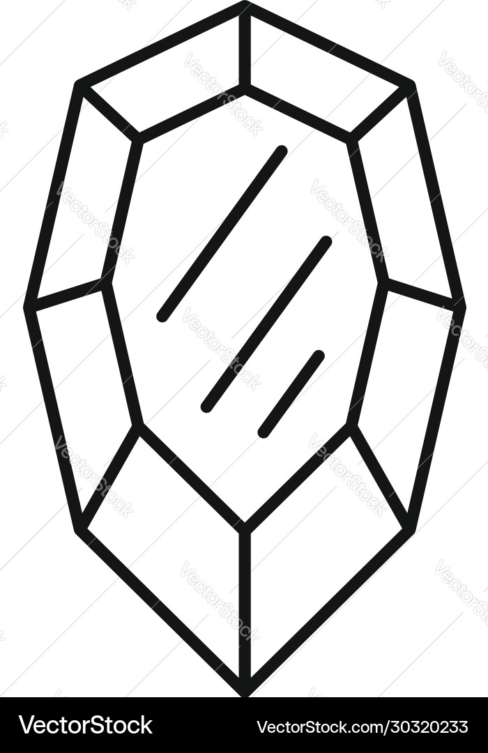 Ruby icon outline style Ruby icon outline style vector image