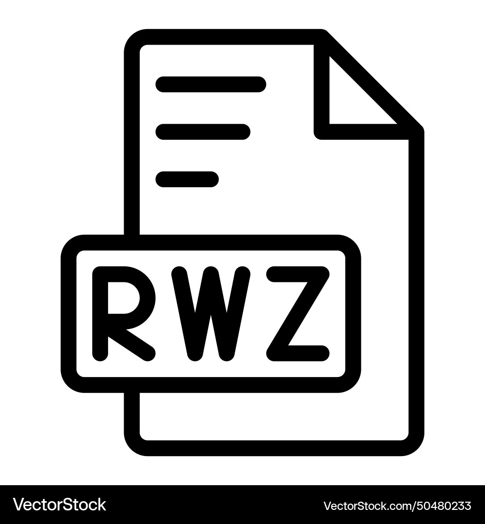 Rwz icon outline style design image file Rwz icon outline style design image file vector image