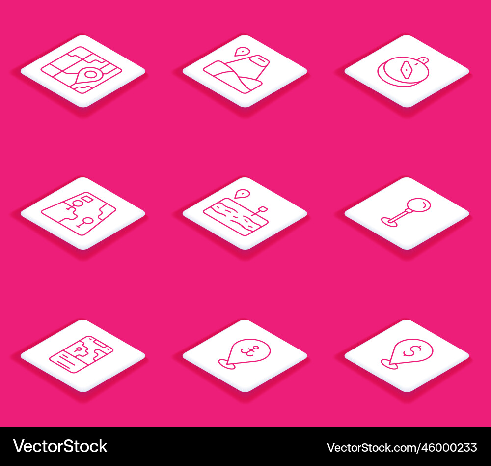 Set line city map navigation location Set line city map navigation location vector image