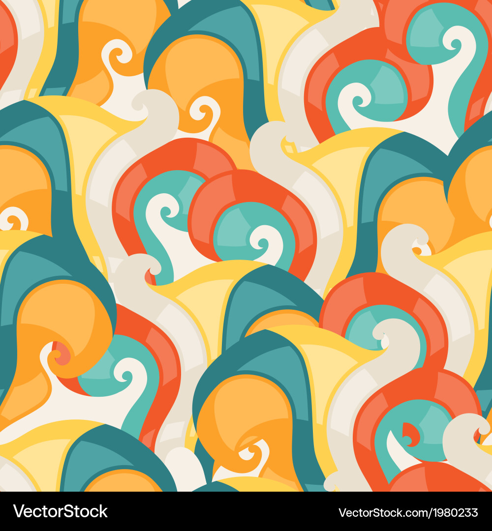 Swirl Pattern - Colorful Abstract vector image