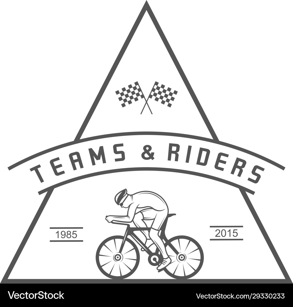 Teams and riders logotype Royalty Free Vector Image