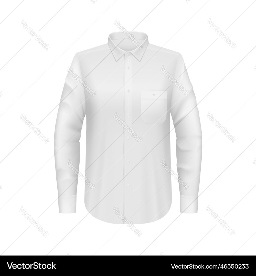 White men shirt mockup 3d apparel design Vector Image