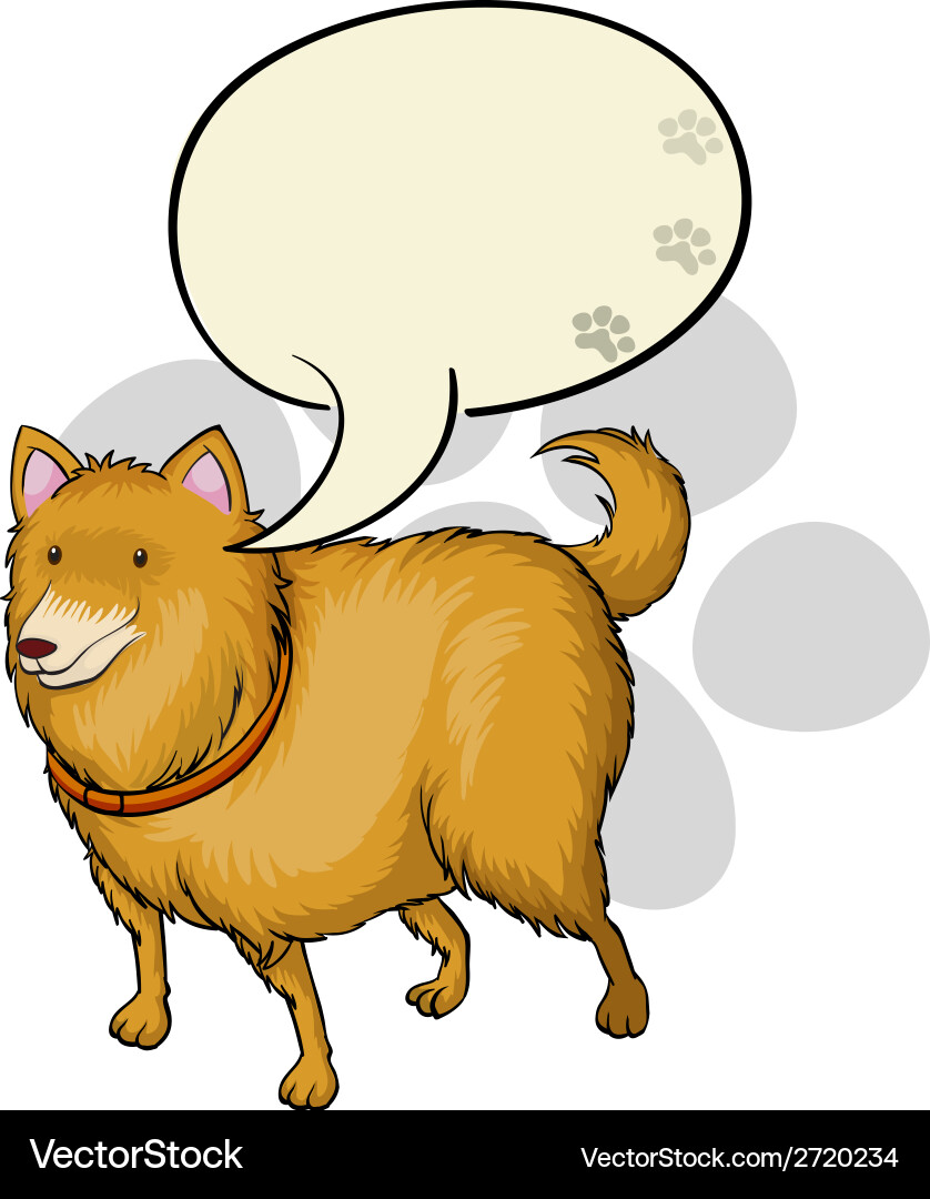 A dog with an empty callout template vector image
