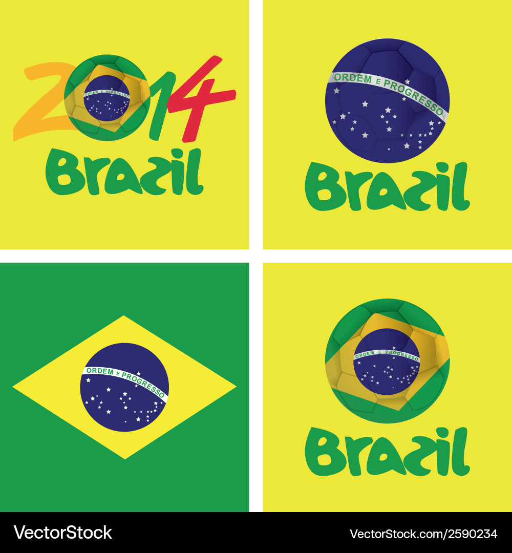 Abstract background with a brazil allusive objects Vector Image