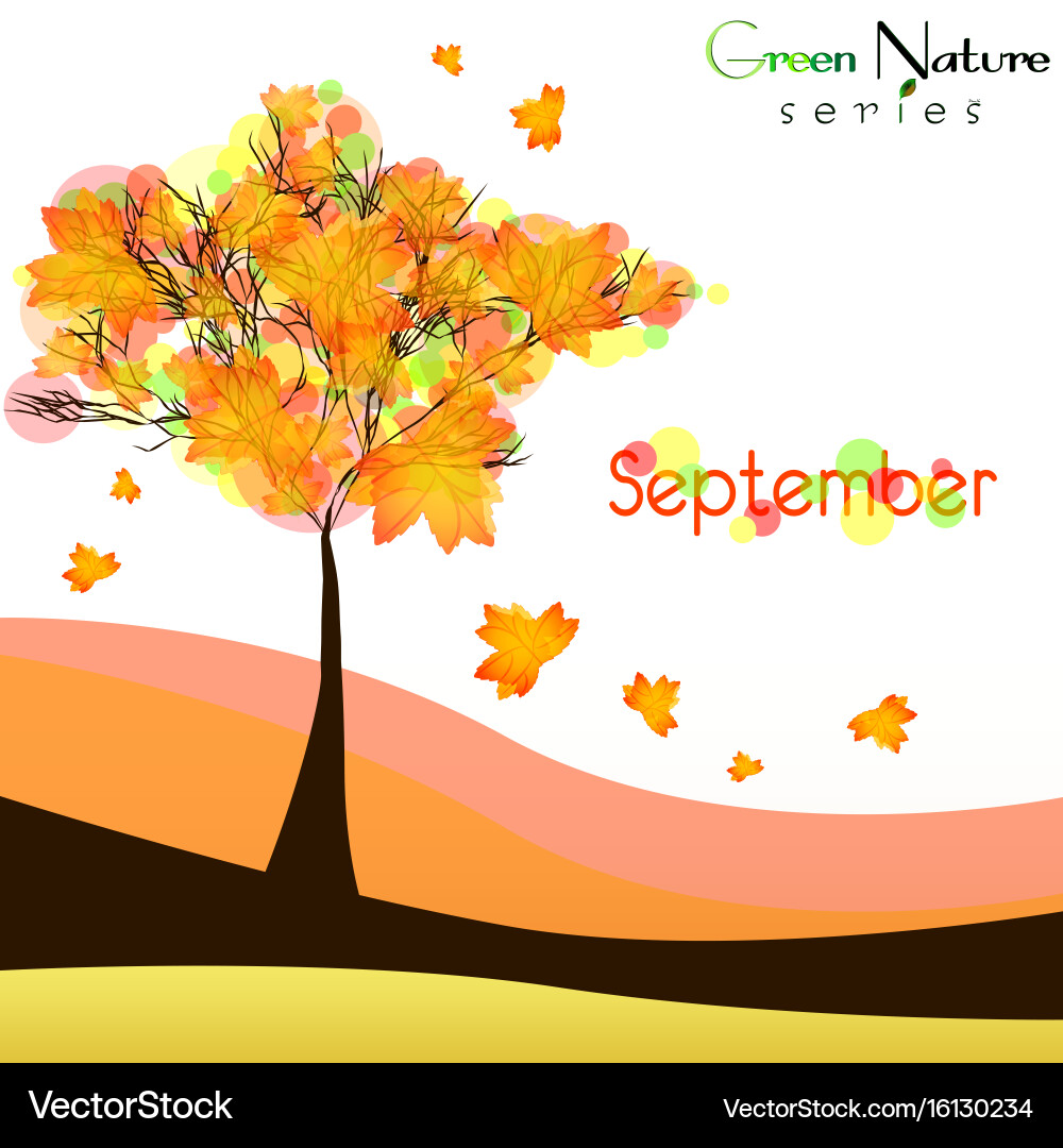 Abstract nature background with maple tree Vector Image