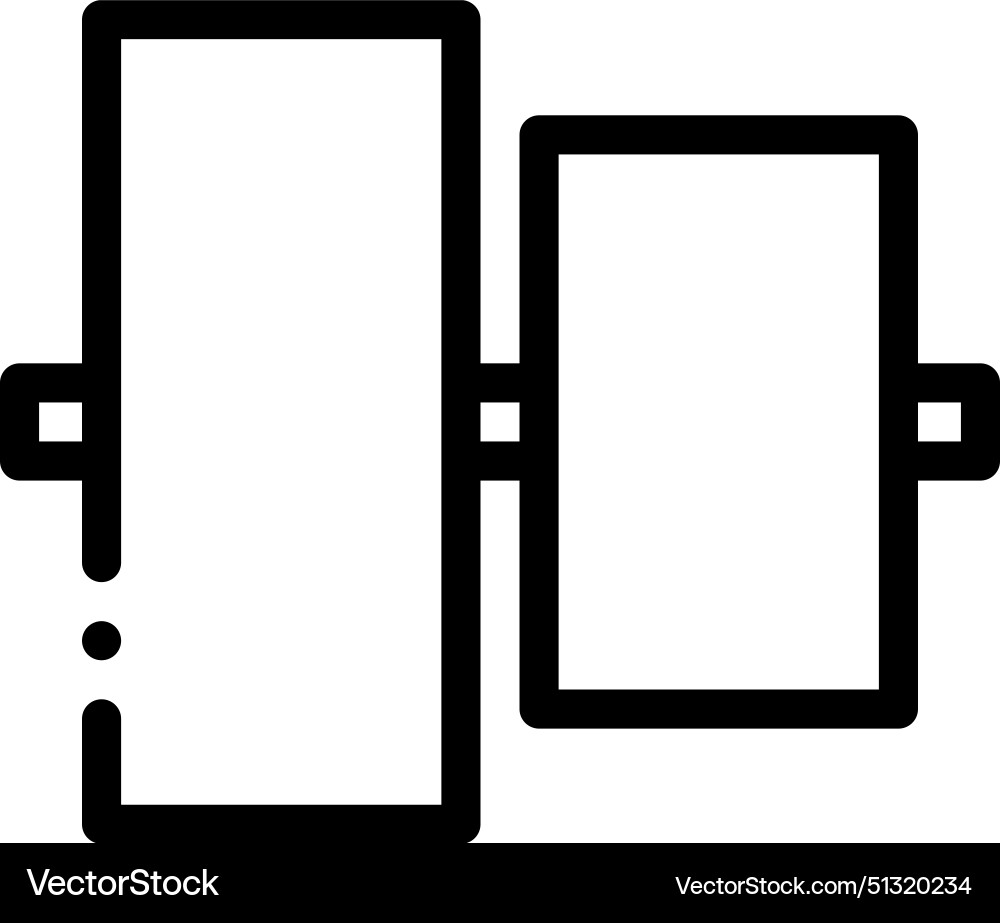 Align objects icon thin linear style design vector image