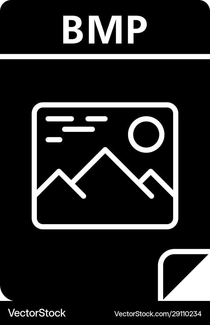 Bmp file glyph icon bitmap image raster graphics vector image