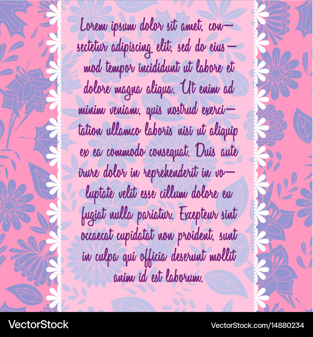 Card with text Vector Image