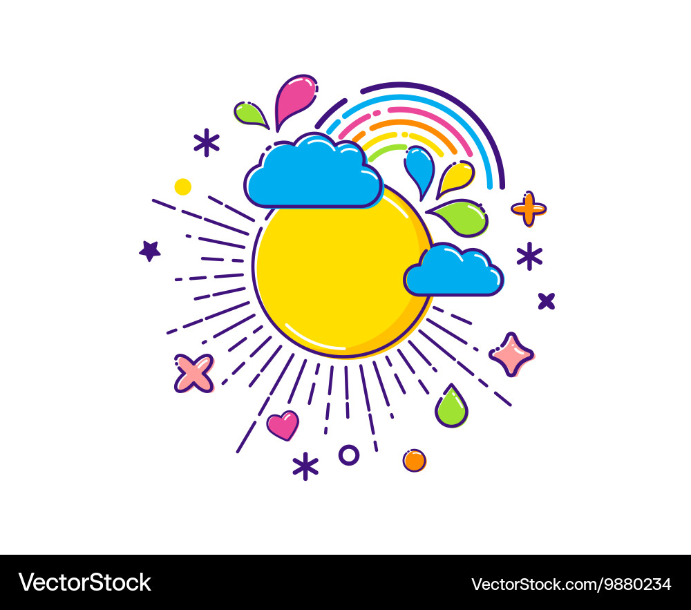 Colorful Anniversary Rainbow Background Vector Image