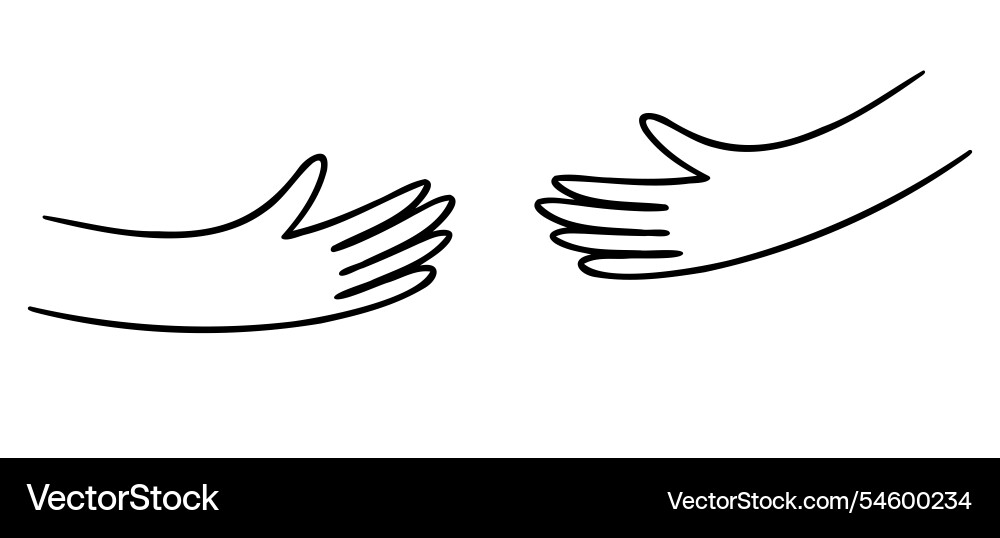 Human hands holding embracing something Vector Image