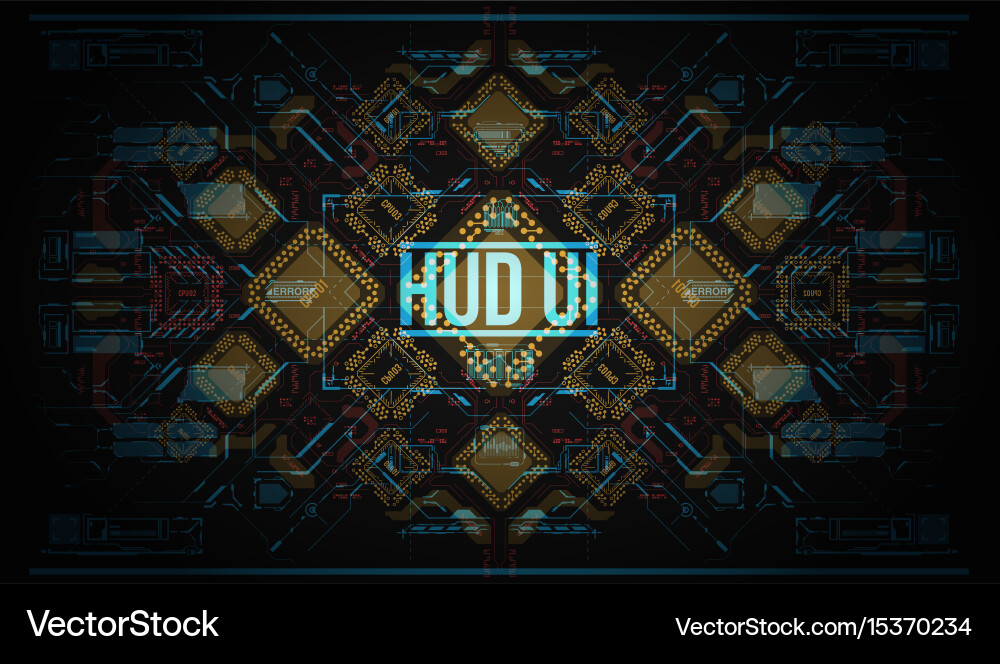 Modern background with futuristic user interface Vector Image