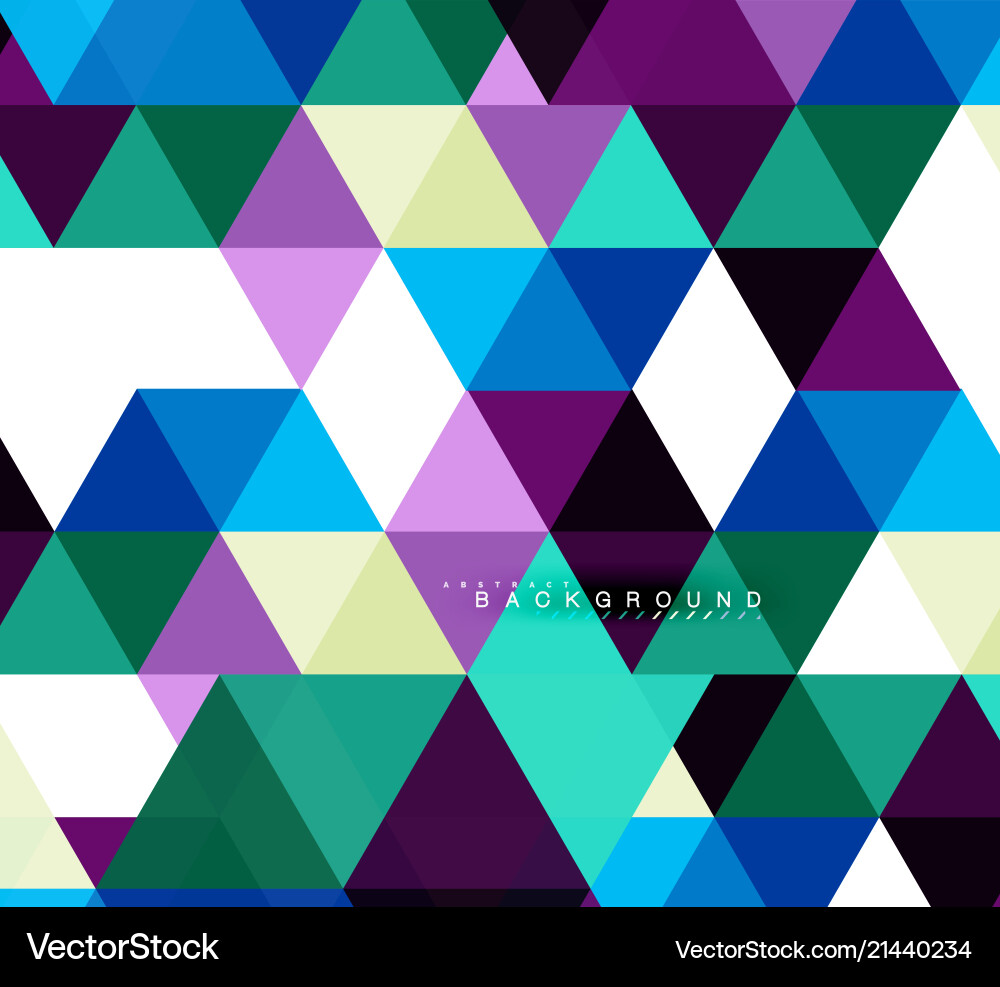 Multicolored triangles abstract background mosaic Multicolored triangles abstract background mosaic vector image