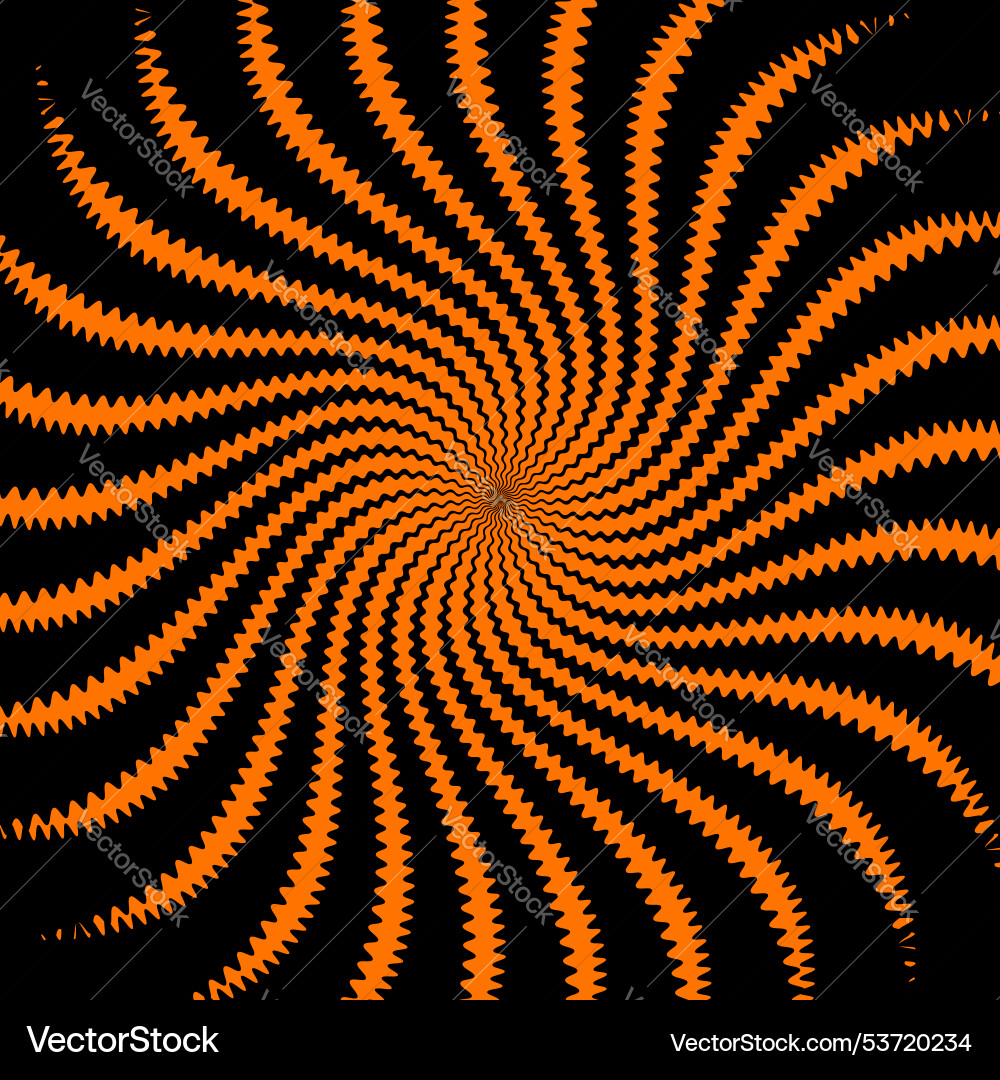 Psychedelic Hypnotic Halloween Spiral Pattern Vector Image