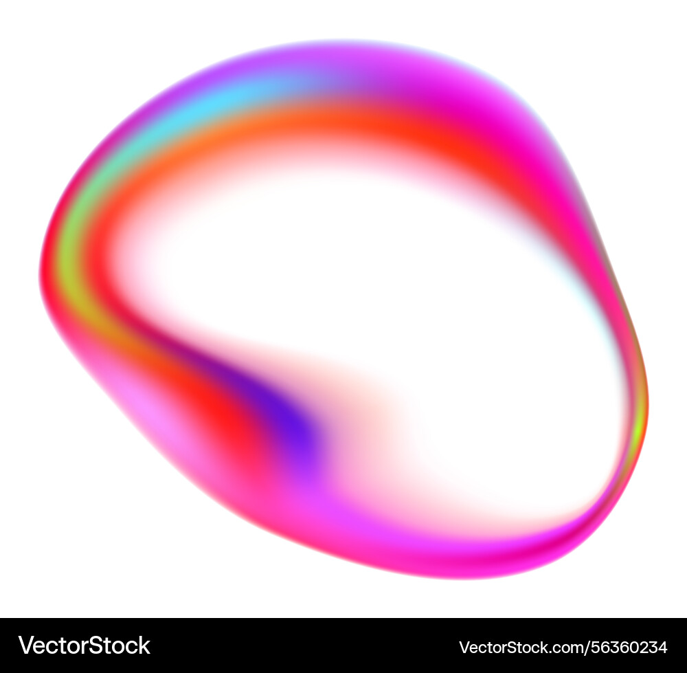 Rainbow blob shape color gradient Vector Image
