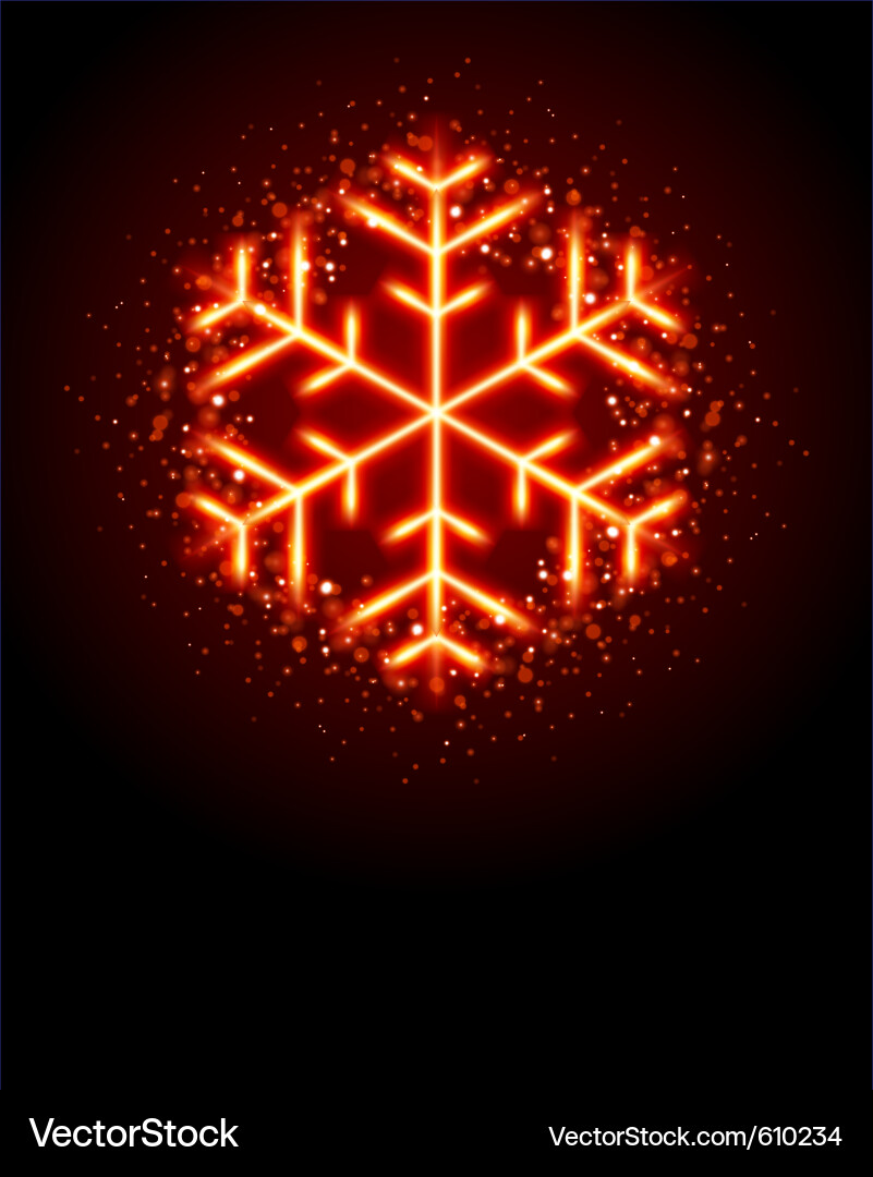 Red snowflake Vector Image
