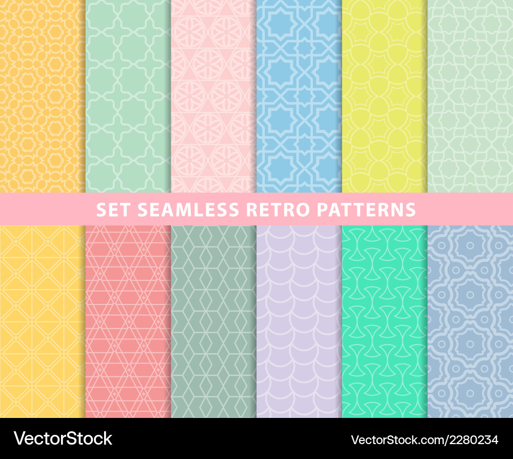 Retro Geometric Patterns vector image