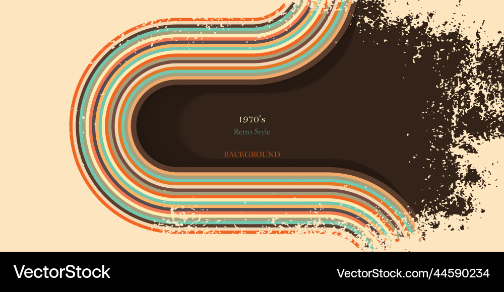 Retro style with circle lines and dispersion Retro style with circle lines and dispersion vector image