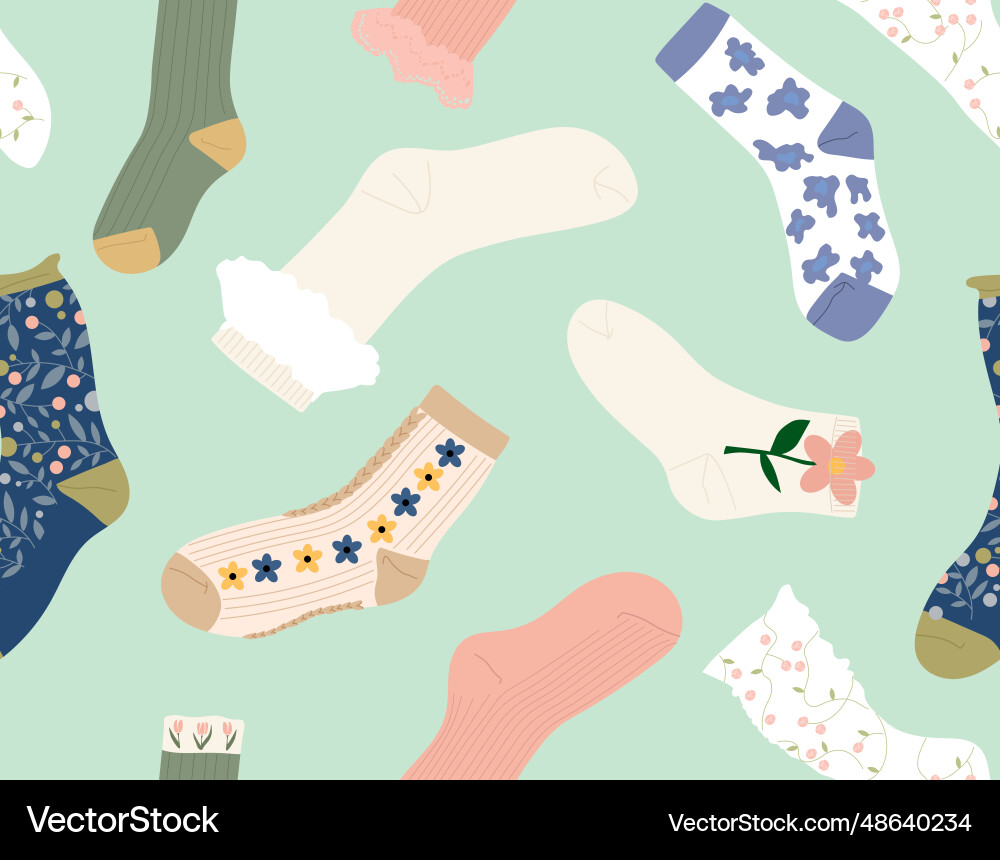 Seamless pattern with socks Seamless pattern with socks vector image