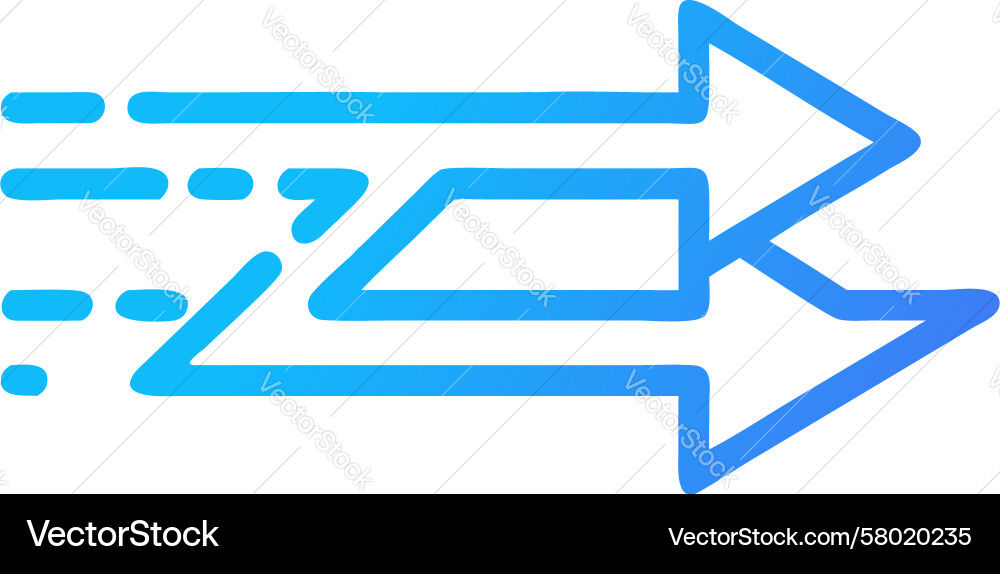 Abstract Segmented Arrow Icon Vector Image